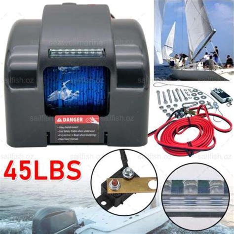 Free Fall Boat Electric Anchor Winch Lbs Marine Saltwater Anchor