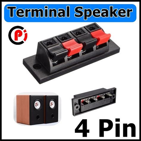 Jual Terminal Box Speaker Pin Stereo Sistem Jepit Bahan Tebal