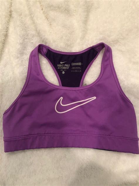 Nike Purple Pro Combat Dri Fit Sports Br On Mercari Sports Bra Pink Sports Bra Nike Sports Bra