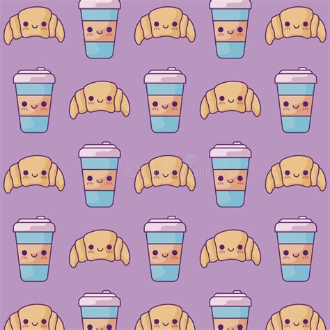 Kawaii Croissant Stock Illustrations 604 Kawaii Croissant Stock