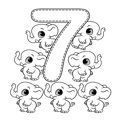 Number Coloring Page 1 2 3 4 5 6 7 8 9 10 17069056 Vector Art At Vecteezy