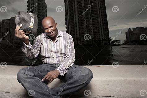 Man Tipping His Hat Stock Image Image Of Outside Black 11292429