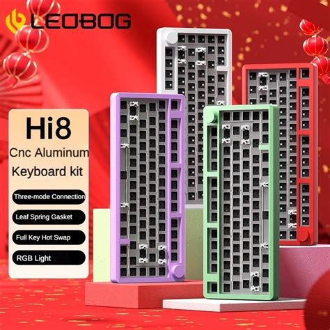 Ready Stock Leobog Hi8 Hi8SE Three Mode Bluetooth 2 4g Wireless RGB Mechanical Keyboard Hot