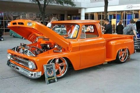 Classic Chevy Truck In Orange Color