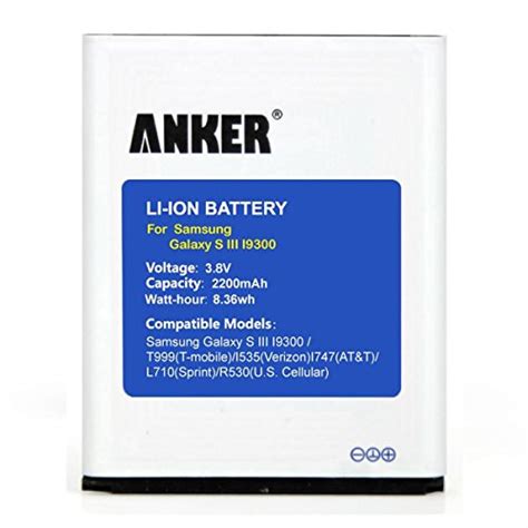 Anker Galaxy S3 Akku 2200mAh Li Ion Ersatzakku Batterie F R Samsung