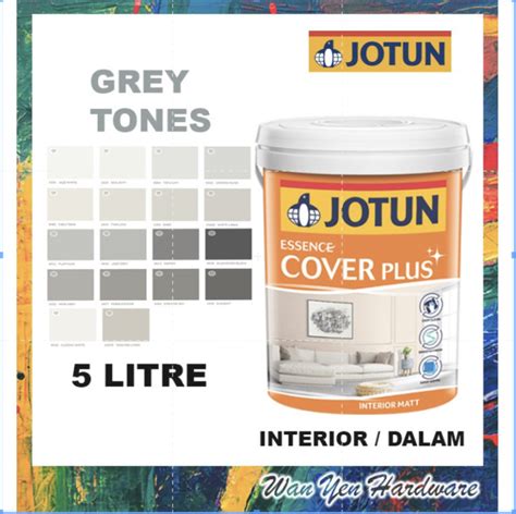 Litres Grey Tones Jotun Essence Cover Plus Matt Interior Dalam