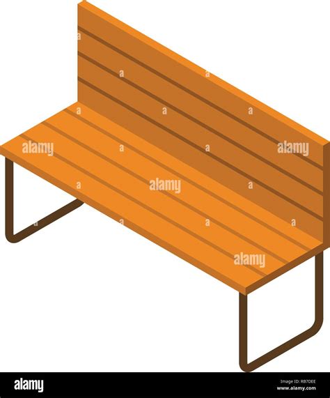 Wood Park Bench Icon Isometric Style Stock Vector Image And Art Alamy