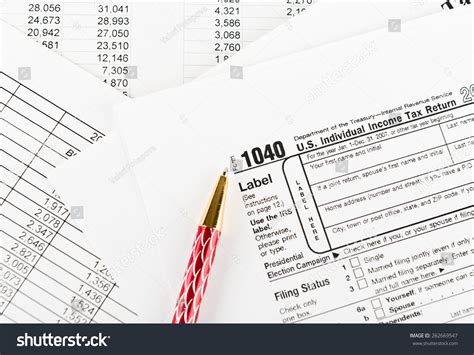 Tax Form 1040 Us Individual Tax Stock Photo 262669547 Shutterstock