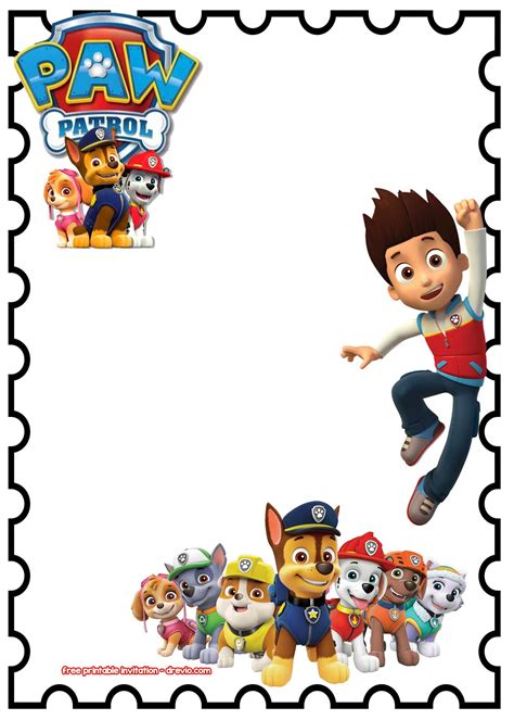 The Paw Patrol Birthday Card Is Shown