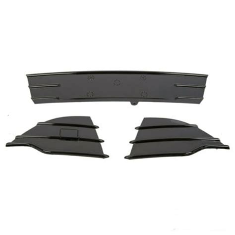 Genrics Front Bumper Grille Grill Cover Black Panel 3PCS Set For 2013