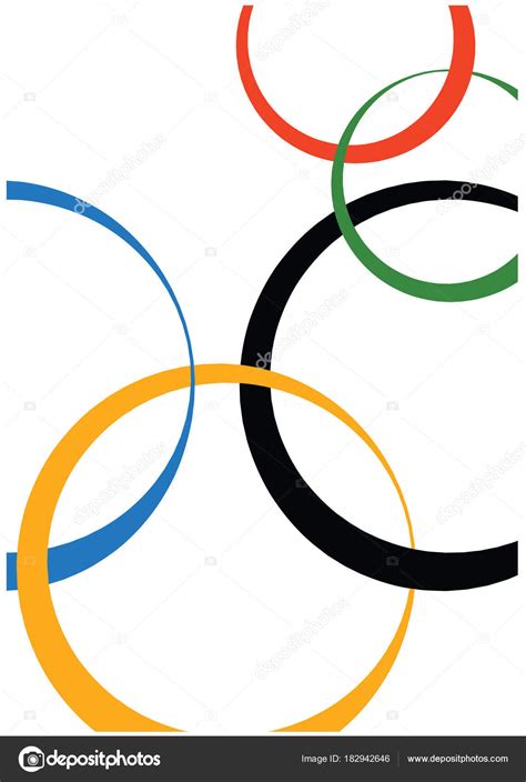 Olympic Rings Background Vector Illustration — Stock Vector © Bus109 182942646