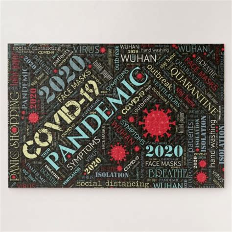 Covid Text Design Color Id Jigsaw Puzzle Zazzle