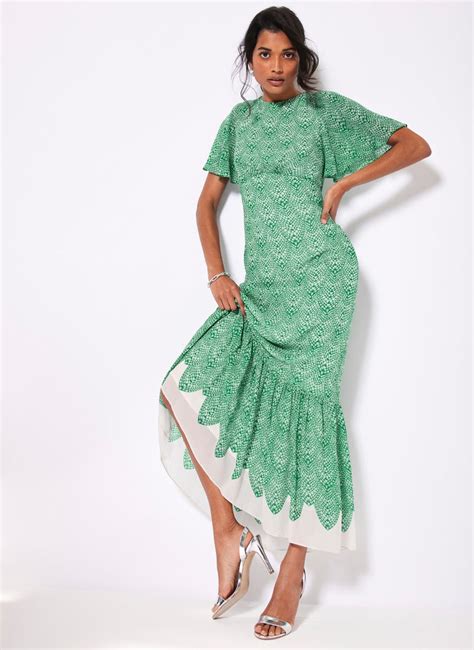 Macie Print Green Maxi Dress – Mint Velvet