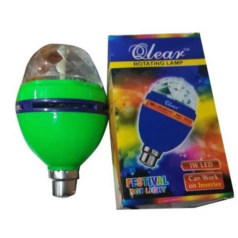 Clear Cool White RGB LED Rotating Bulb For Home 10V At Rs 55 Piece In