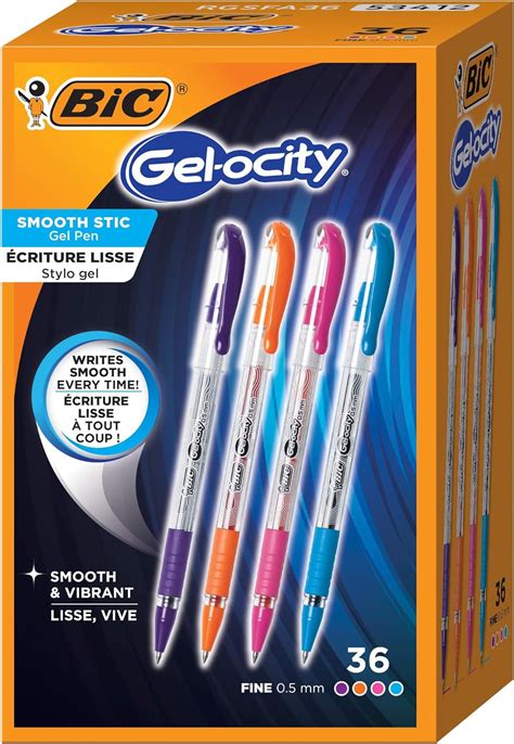 Amazon BIC Gel ocity Smooth Stic Bolígrafo de gel punta fina 0