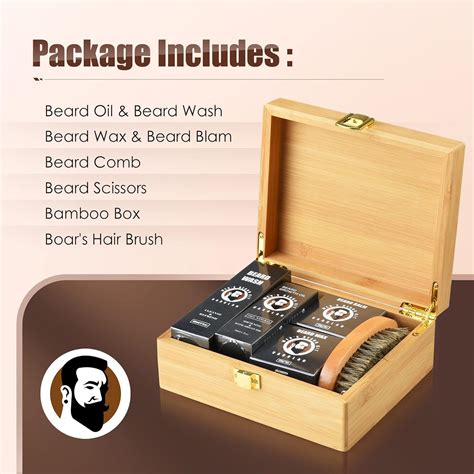 Kit De Regalo Para Hombre Kit De Cuidado De Barba Para Hombres Kit De