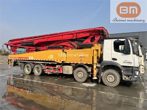 Sany 2021 Used Sany 56m Concrete Pump Truck On Mercedes Benz On Chassis