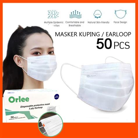 Jual Masker Ply Ply Earloop Tali Kuping Masker Medis Kemenkes Box