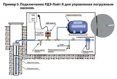 Схема подключения насоса для скважины с гидроаккумулятором
