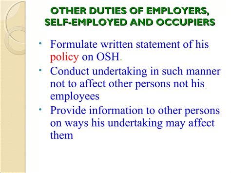 Occupational Safety And Health Act 1994 Act 514 Ppt