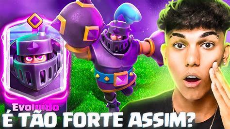 O QUÃO QUEBRADO É O NOVO MEGACAVALEIRO EVOLUÍDO NO CLASH ROYALE YouTube