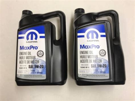 5W20 Mopar Engine Oil 10L 68218891AC MS-6395 for Jeep Chrysler Dodge | eBay