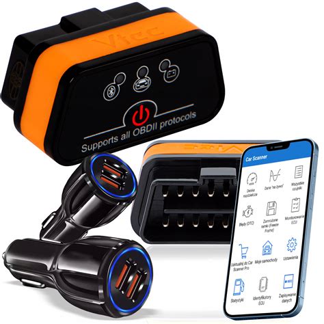 Interfejs Diagnostyczny Obd2 Bluetooth Android Ios Windows Polski Ładowarka 58 660 Za 6280 Zł