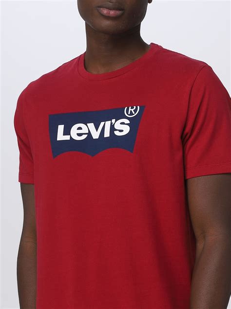 Levis T Shirt For Man Red Levis T Shirt 224911190 Online On