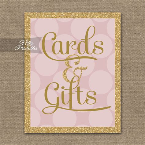 Printable Candy Buffet Sign Pink Gold Dots