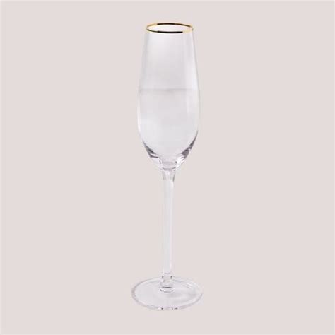 SKLUM Lot de 4 flûtes à champagne en Verre 22 cl Arely Transparent