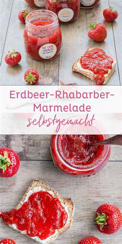 Selbstgemachte Erdbeer Rhabarber Marmelade Mit Vanille Artofit