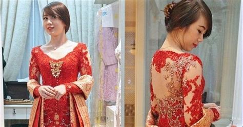 Top Inspirasi 44 Kebaya Pengantin Modern Warna Merah