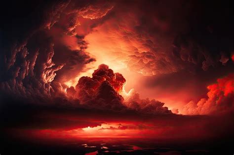 Premium Photo Abstract Dark Red Background Dramatic Red Sky Red