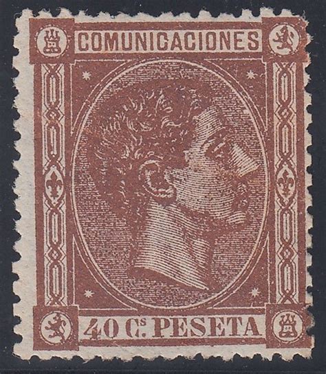 Spain Alfonso Xii C Ntimos Dark Chestnut Catawiki