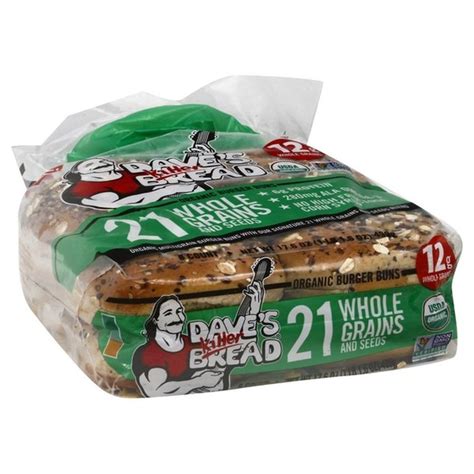 Daves Killer Bread 21 Whole Grains And Seeds Organic Burger Buns 176