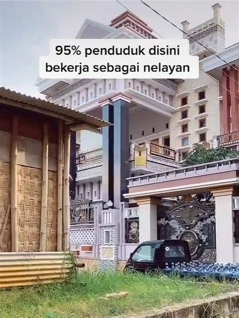 Viral Kampung Nelayan Dipenuhi Deretan Rumah Super Mewah Bak Perumahan