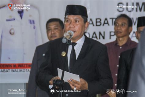 Pj Wali Kota Ambon Kembali Lantik Pejabat Struktural Eselon Ii Dan Iii