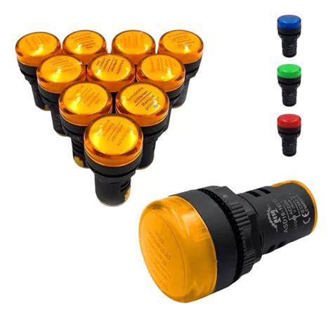 10 Piezas Foco Piloto Led 110 220v 16mm Industrial Tablero MercadoLibre