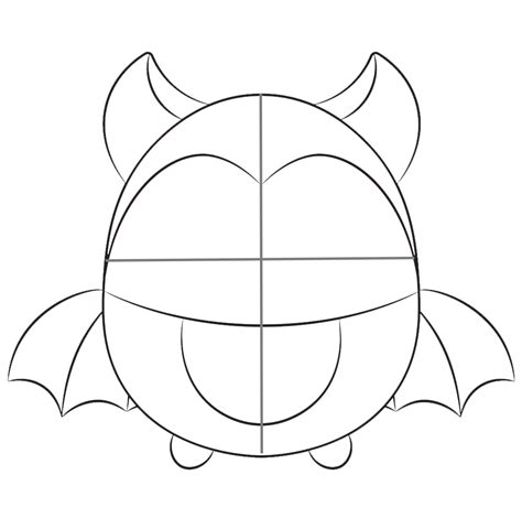 Learn how to draw a cute bat for Halloween with easy drawing