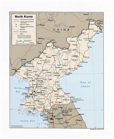 Large Detailed Political And Administrative Map Of North Korea With