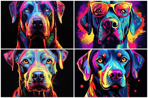 Neon Dog Graphic Graphic by Background Graphics illustration · Creative ...