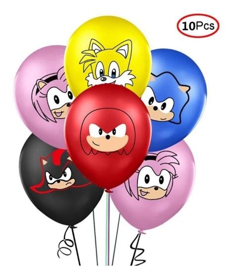 Globos Metalizados Sonic Boom Globos De Latex Mercadolibre