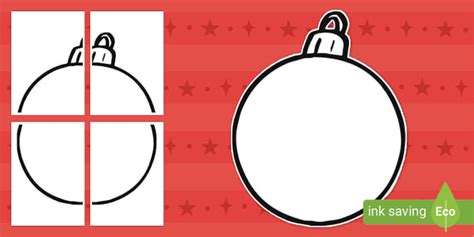 Extra Large Bauble Template Hecho Por Educadores Twinkl