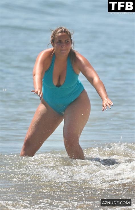 Jacqueline Jossa Sexy Seen Flaunting Her Bikini Body Wearing A One Piece Swimsuit In Marbella