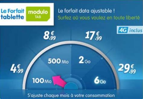 Prixtel Le Forfait Tablette Ajustable Modulo Tab Monte Jusqu Go