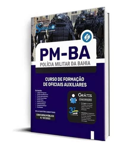 Apostila Pm Ba Curso De Forma O De Oficiais Auxiliares Frete Gr Tis