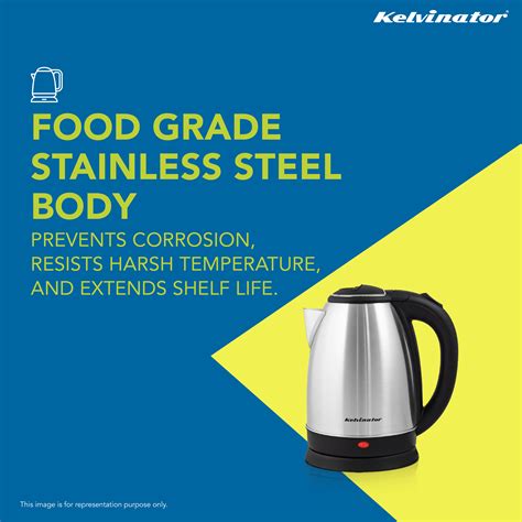 Kelvinator Fabulo L Electric Kettle Steel Black Keks