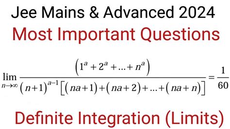 Jee Mains Jee Advanced Limit Of A Sum Definite Integration