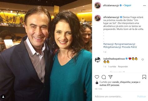 Amaury Jr comemora retorno de Denise Fraga às novelas