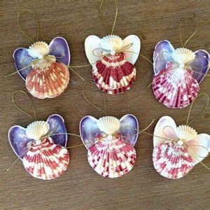 Ange Tenant Un Ornement De Coquillage Etsy France Seashell